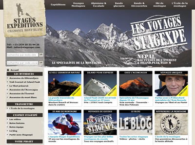 Nouveau site pour Stages & Expéditions