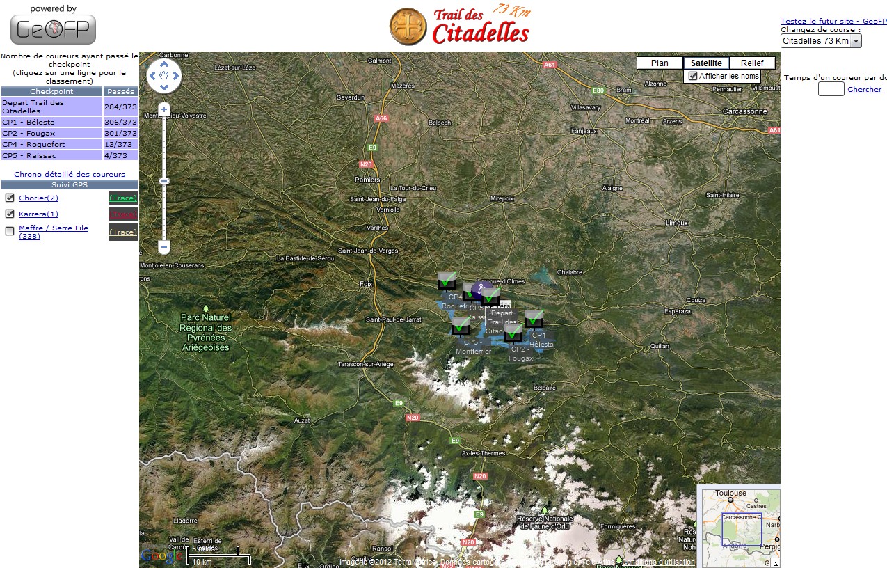 Suivre en direct le trail des Citadelles