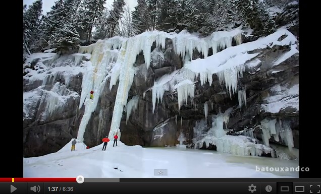 Cascade de glace en Norvège