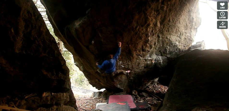 Dagda -FA 8a+ en janvier par Nils Favre