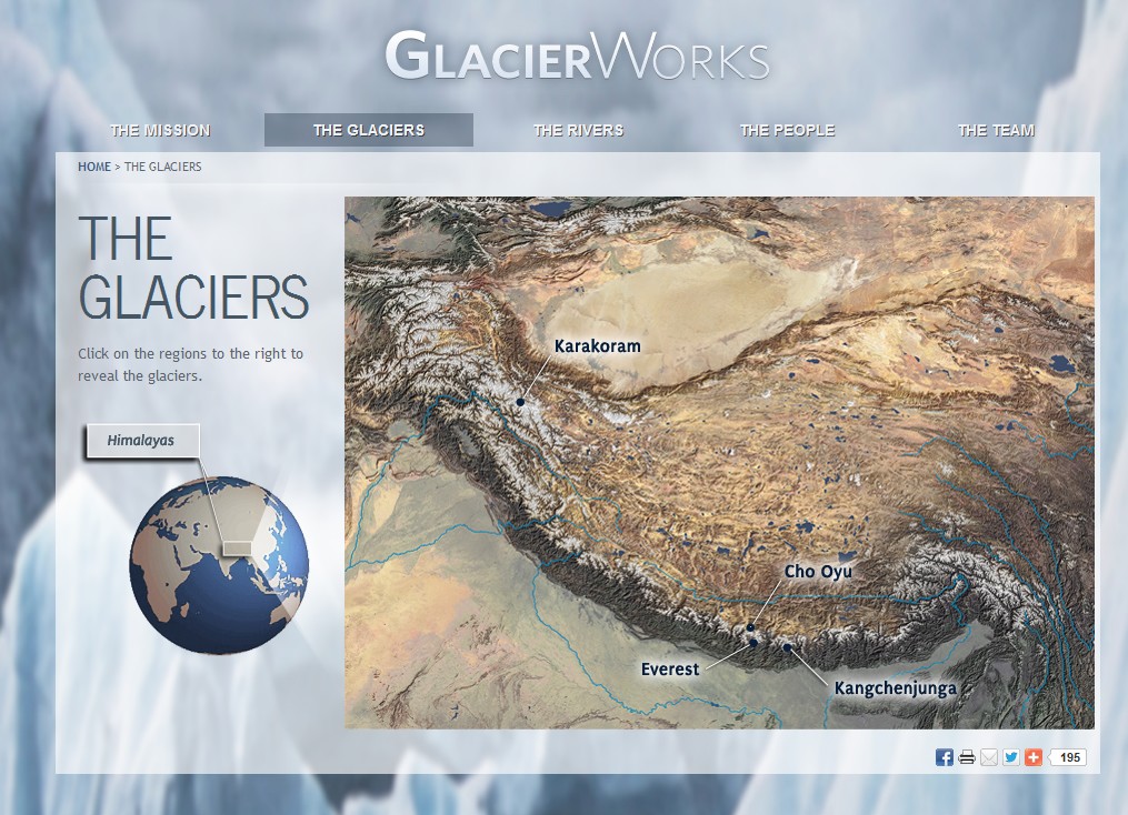 le recul des glaciers en Himalaya