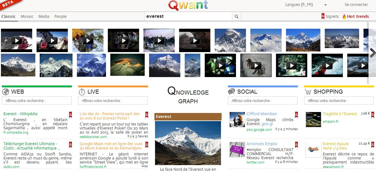 Trouver des infos de montagnes facilement