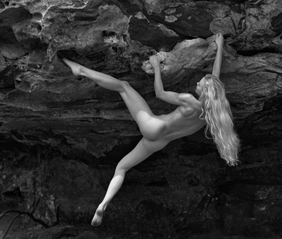 Superbes photos de grimpeuses nues en action