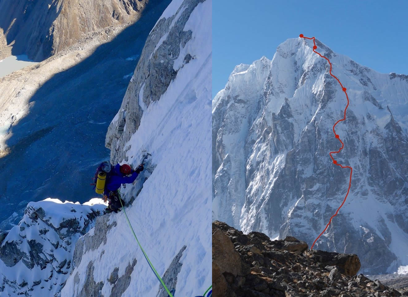 Mick Fowler et Paul Ramsden pour une première au Gave Ding 6400m, Nepal (ED+ 1,600m)