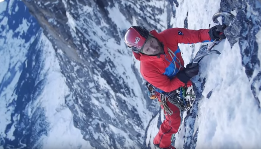 Face à Face dans la face Nord de l’Eiger avec Lorenz Frutiger et Louis Laurent (Millet Vidéo FR)